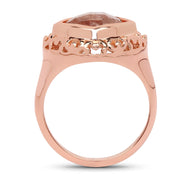 Bids.com 14K Rose Gold Plated 3.25 Carat Genuine Pink Rutile .925 Sterling Silver Ring Rings White Smoke size 8.00,size 6.00,size 7.00,size 9.00,size 10.00,size 5.00
