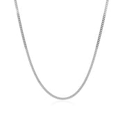 Bids.com 14k White Gold Gourmette Chain 1.5mm Necklaces White Smoke 16 / White Gold,18 / White Gold,20 / White Gold,24 / White Gold,One / White Gold
