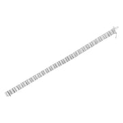 Bids.com 14K White Gold 4 7/8 cttw Baguette & Round Brilliant-Cut Diamond Channel- & Prong-Set Tennis Bracelet (I-J Color, I1-I2 Clarity) - Size 7.25" Bracelets White Smoke White.Gold / 7.25