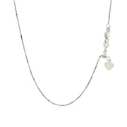 Bids.com 14k White Gold Adjustable Box Chain 0.7mm Necklaces White Smoke 22 / White Gold,One / White Gold