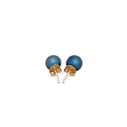 Bids.com 14k Yellow Gold Cultured Black Pearl Stud Earrings (7.0 mm) Earrings White Smoke Yellow Gold