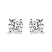 Bids.com IGI Certified 14K White Gold 5.00 Cttw Round Brilliant-Cut Lab Grown Diamond Classic 4-Prong Stud Earrings with Screw Backs (F-G Color, SI1 Clarity) Earrings White Smoke White.Gold / 5