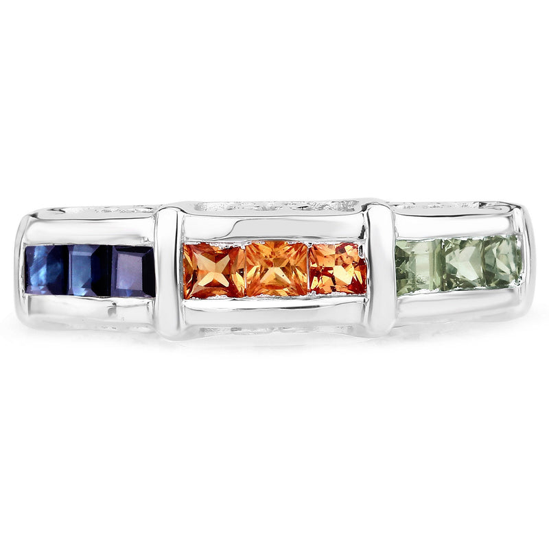 Bids.com 1.08 Carat Genuine Multi Sapphire .925 Sterling Silver Ring Rings Lavender size 6.00,size 7.00,size 8.00,size 9.00,size 5.00,size 10.00