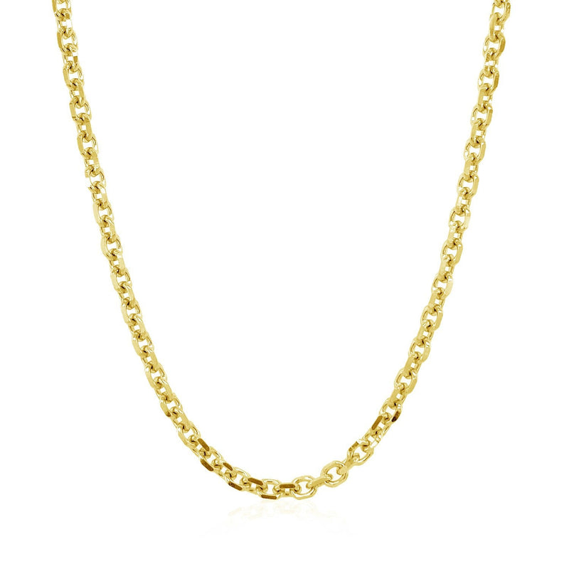 Bids.com 3.1mm 14k Yellow Gold Diamond Cut Cable Link Chain Necklaces White Smoke 18 / Yellow Gold,20 / Yellow Gold,22 / Yellow Gold,24 / Yellow Gold,One / Yellow Gold