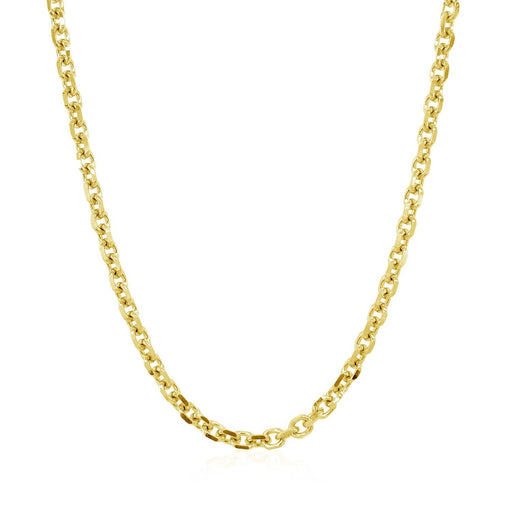 Bids.com 3.1mm 14k Yellow Gold Diamond Cut Cable Link Chain Necklaces White Smoke 18 / Yellow Gold,20 / Yellow Gold,22 / Yellow Gold,24 / Yellow Gold,One / Yellow Gold