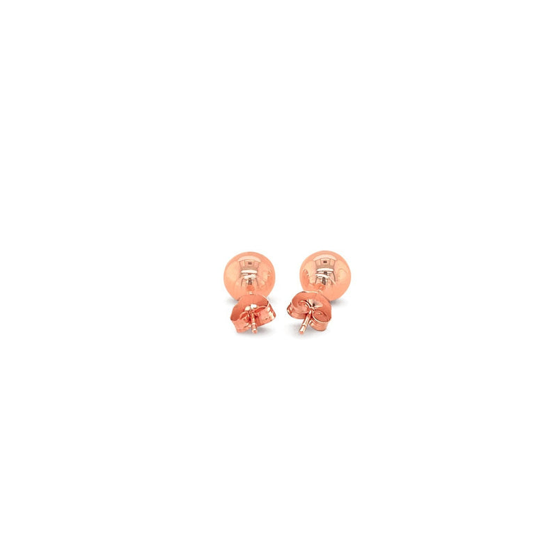 Bids.com 14k Rose Gold Classic Round Shape Stud Earrings (6.0 mm) Earrings White Smoke Rose Gold