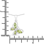 Bids.com 0.64 Carat Genuine Peridot .925 Sterling Silver Pendant Pendants White Smoke