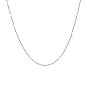 Bids.com 14k White Gold Oval Cable Link Chain 0.97mm Necklaces White Smoke 16 / White Gold,18 / White Gold,20 / White Gold,One / White Gold