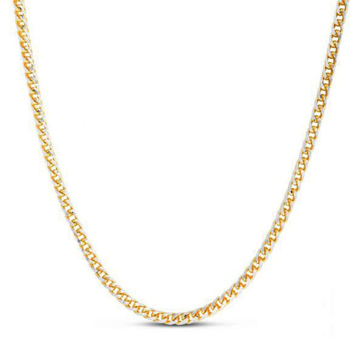 Bids.com 14k Yellow Gold Round Pave Franco Chain (4.00 mm) Necklaces White Smoke 20 / Yellow Gold,22 / Yellow Gold,24 / Yellow Gold