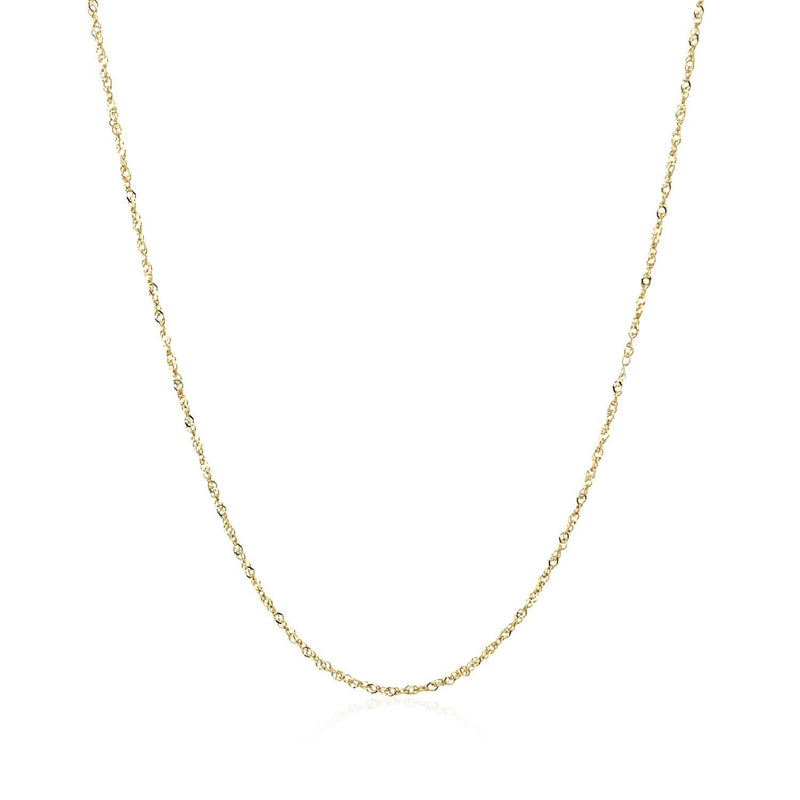 Bids.com 14k Yellow Gold Singapore Chain 0.8mm Necklaces White Smoke 16 / Yellow Gold,18 / Yellow Gold