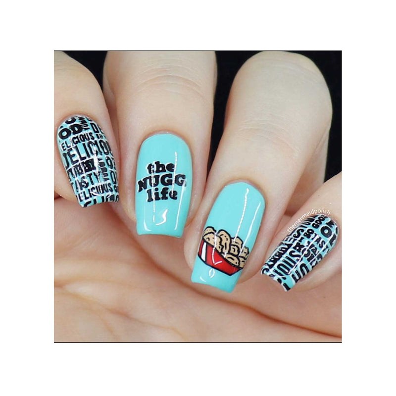 UberChic Beauty Tasty Series: Fast Food Stamping Plate Rosy Brown