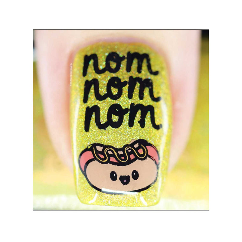 UberChic Beauty Tasty Series: Fast Food Stamping Plate Light Goldenrod