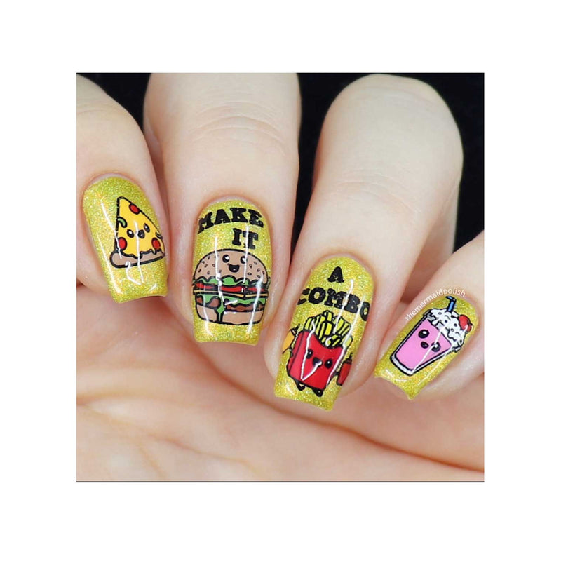 UberChic Beauty Tasty Series: Fast Food Stamping Plate Tan