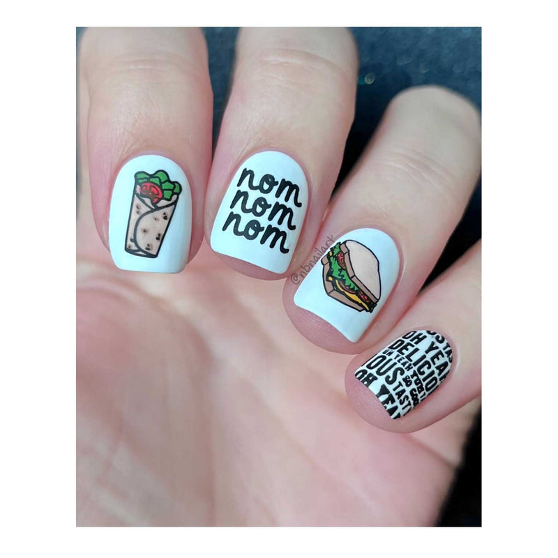 UberChic Beauty Tasty Series: Fast Food Stamping Plate Dark Gray