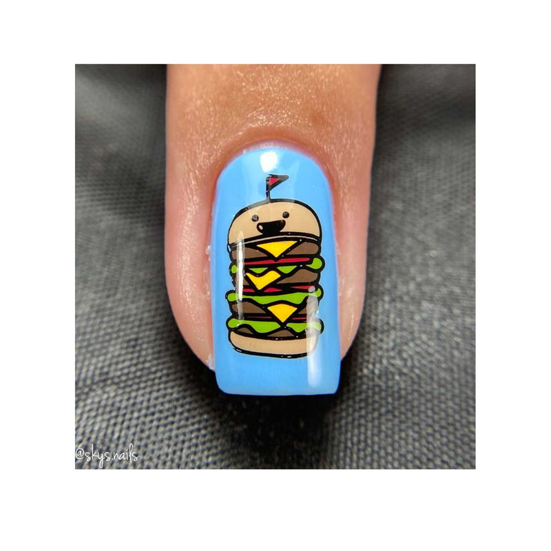 UberChic Beauty Tasty Series: Fast Food Stamping Plate Dim Gray