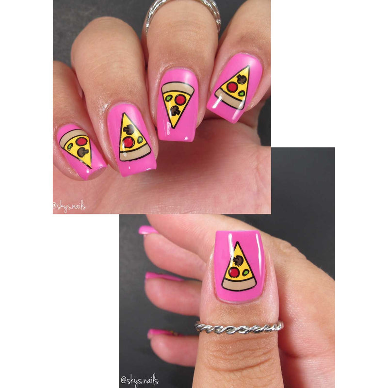 UberChic Beauty Tasty Series: Fast Food Stamping Plate Rosy Brown