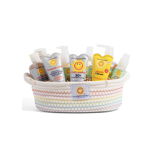 California Baby Deluxe Newborn Gift Basket Gifts & Totes White Smoke