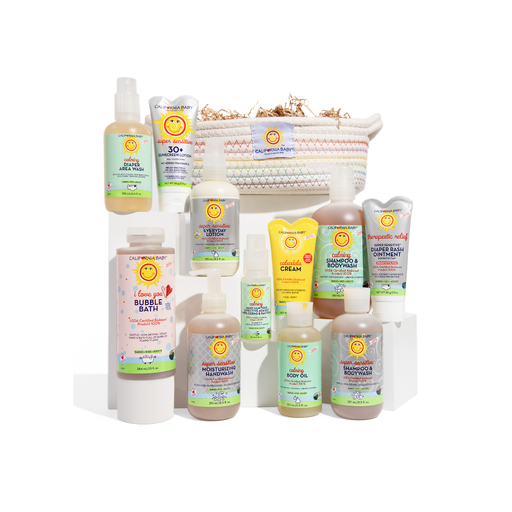 California Baby Deluxe Newborn Gift Basket Gifts & Totes White Smoke