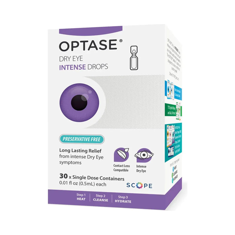 Optase Optase Dry Eye Intense Drops - 30 x Single Dose Containers Eye Drops White Smoke