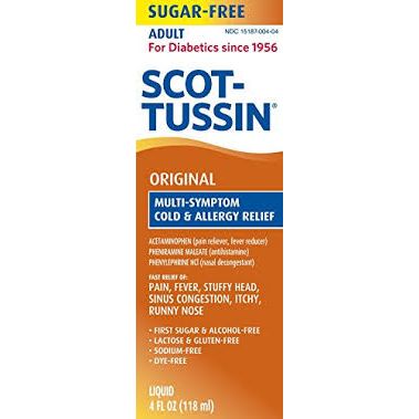 Scot-tussin Scot-tussin Original Multi-symptom Cold & Allergy Relief Liquid 4 Oz Allergy Relief Liquid Chocolate