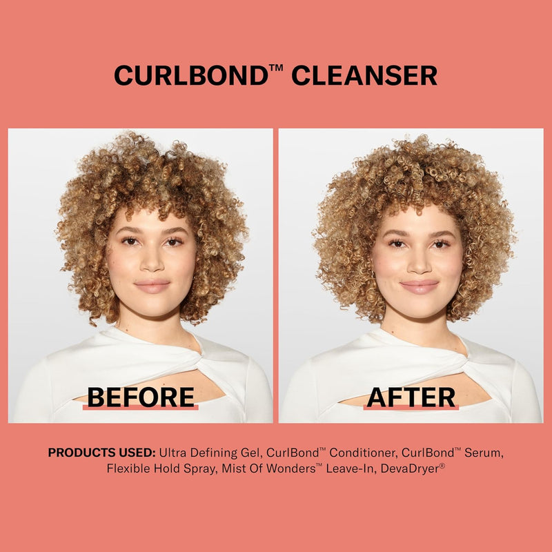 VIP Extensions DevaCurl CurlBond Re-Coiling Mild Lather Cleanser, 32 fl oz Shampoo Lavender
