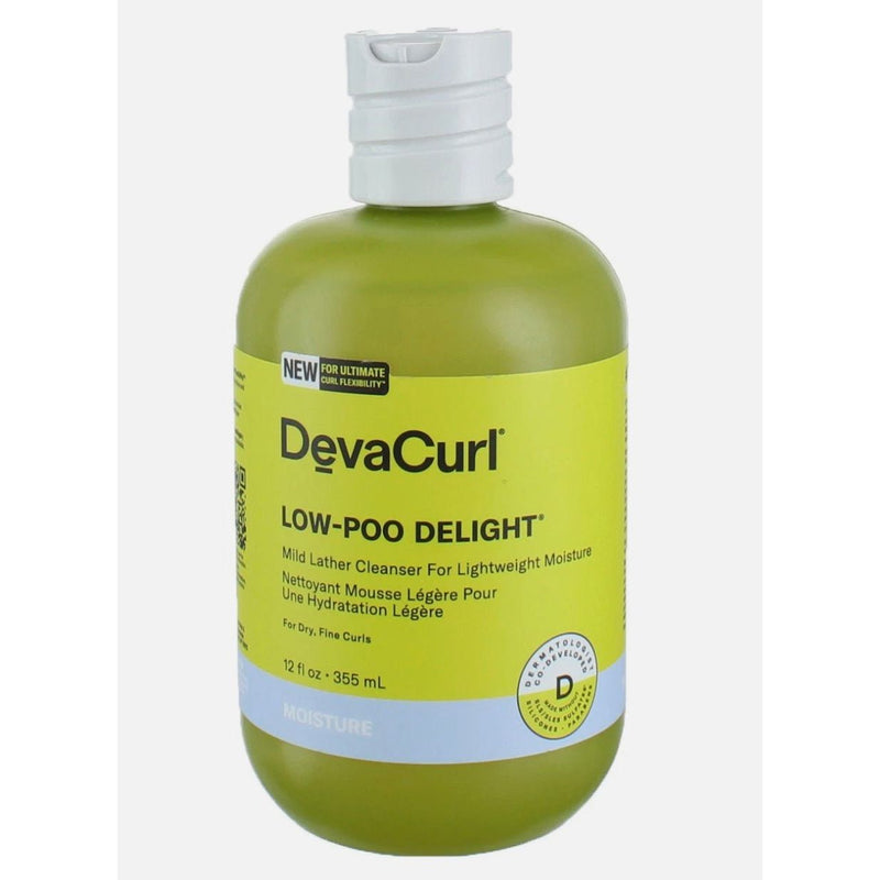 VIP Extensions DevaCurl Low-Poo Delight Mild Lather Cleanser, 12 oz Shampoo White Smoke