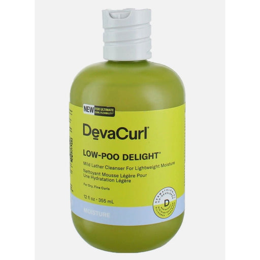 VIP Extensions DevaCurl Low-Poo Delight Mild Lather Cleanser, 12 oz Shampoo White Smoke