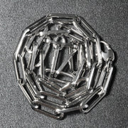Bids.com 14K White Gold Wide Paperclip Chain (6.1mm) Necklaces Dim Gray 18 / White Gold