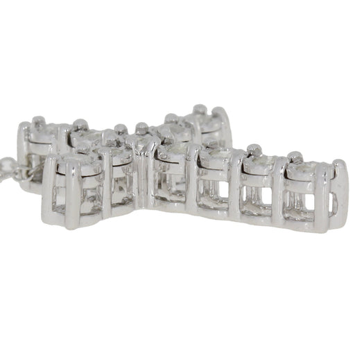 Bids.com .25ct Diamond Cross Religious Pendant Sterling Silver Pendants White Smoke 18