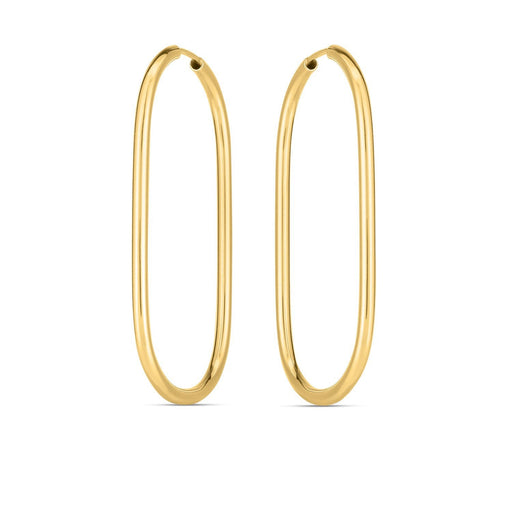 Bids.com 14k Yellow Gold Endless Large Paperclip Hoop Earrings Earrings White Smoke Yellow Gold