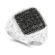 Bids.com 0.54 Carat Genuine Black Diamond .925 Sterling Silver Ring Rings White Smoke size 9.00,size 9.50,size 6.00,size 7.00,size 8.00
