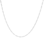 Bids.com Solid 14K Yellow Gold 2.5mm Paperclip Chain Necklace Unisex 18" Inches Necklaces White Smoke Yellow.Gold / 18,White.Gold / 18
