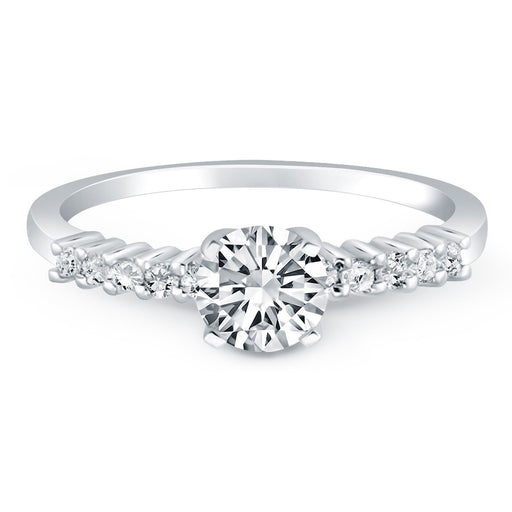 Bids.com 14k White Gold Shared Prong Accent Diamond Engagement Ring Rings White Smoke 4 / White Gold,4.5 / White Gold,5 / White Gold,5.5 / White Gold,6 / White Gold,6.5 / White Gold,7 / White Gold,7.5 / White Gold,8 / White Gold,8.5 / White Gold,9 / White Gold