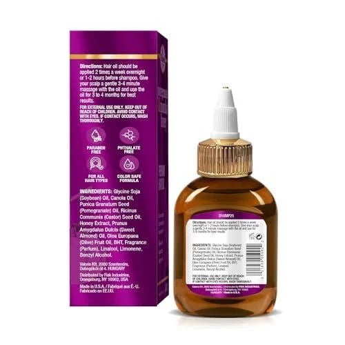 VIP Extensions Difeel Pomegranate & Manuka Honey Premium Hair Oil, 2.5 oz Hair Oil White Smoke