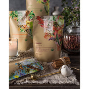 Gardenika Shop Organic Tea Sampler, 5 Caffeine-Free Wellness Herbal Blends Loose Leaf Tea Sampler Black