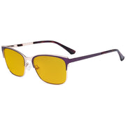 eyekeeper.com Rectangle Blue Light Blocking Eyeglasses LX19039-BB90 Eyeglasses Goldenrod Purple / without magnification