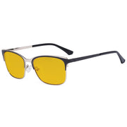 eyekeeper.com Rectangle Blue Light Blocking Eyeglasses LX19039-BB90 Eyeglasses White Smoke Black / without magnification