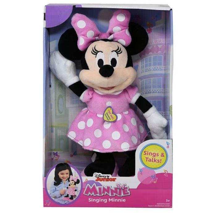 VIP Extensions Disney Junior Minnie Mouse Singing Plush Toy Toys Black