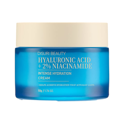 DISURI BEAUTY DISURI Hyaluronic Acid Intense Hydration Cream – Korean Barrier-Boosting Moisturizer with Triple HA + 2% Niacinamide Face Moisturizer Antique White