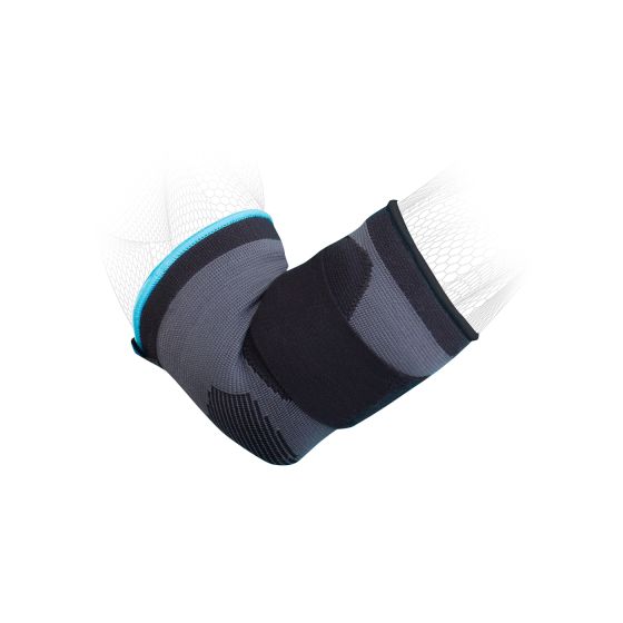Nova Deluxe Elbow Compression Sleeve with Adjustable Strap – Elastic Support, Small (S) Supports & Braces White Smoke