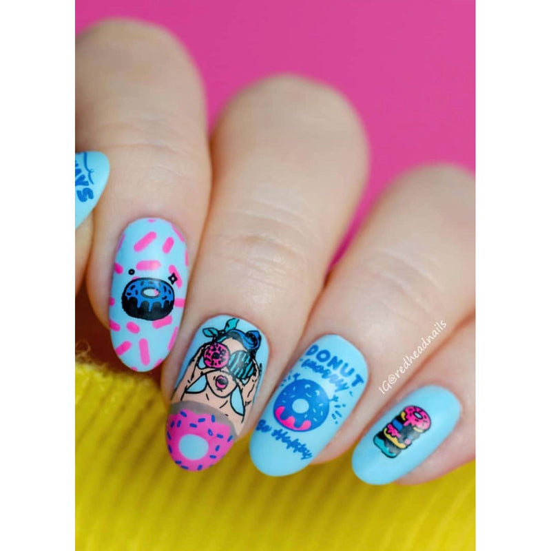 UberChic Beauty Donut Worry Stamping Plate Rosy Brown