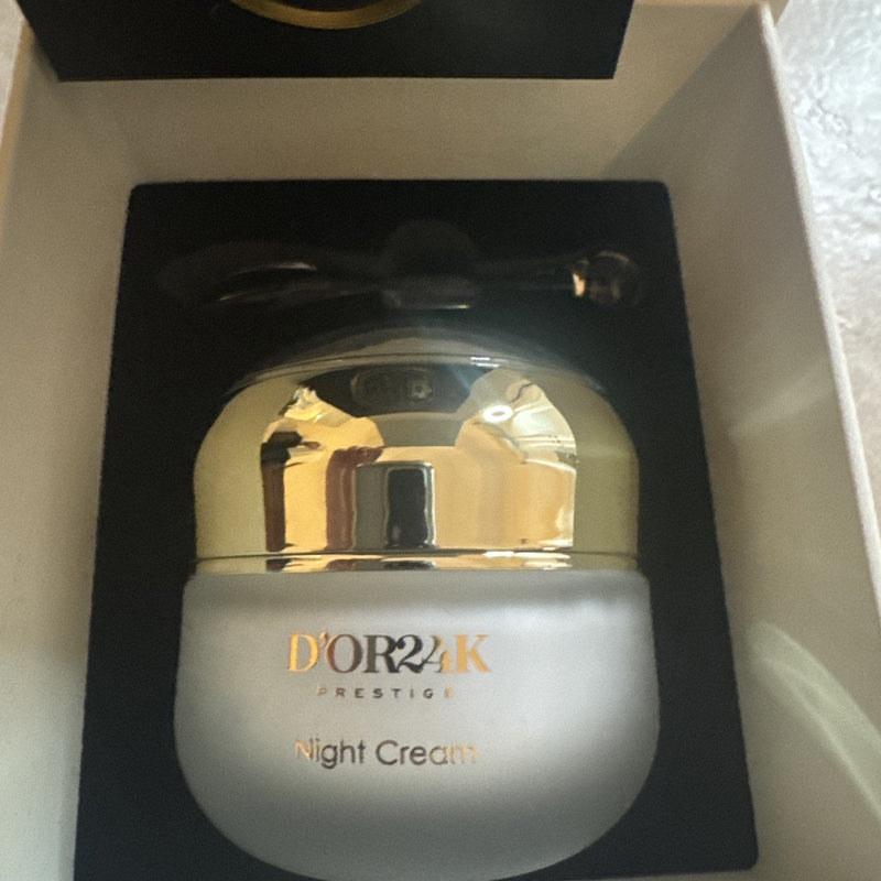 VIP Extensions D’OR 24K Prestige Endless Beauty Recovery Night Cream 1.7 oz Gold Infused Skin Care Black