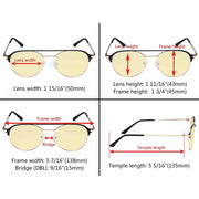 eyekeeper.com Double Bridge Blue Light Blocking Eyeglasses LX19027-BB60 Eyeglasses White Smoke Black / without magnification,Blue / without magnification,Red / without magnification