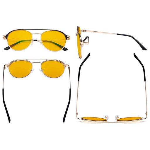 eyekeeper.com Double Bridge Blue Light Blocking Eyeglasses LX19027-BB90 Eyeglasses Orange Black / without magnification,Blue / without magnification,Red / without magnification