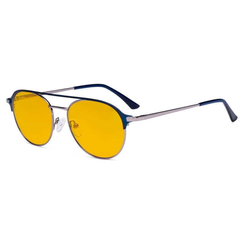 eyekeeper.com Double Bridge Blue Light Blocking Eyeglasses LX19027-BB90 Eyeglasses Orange Blue / without magnification