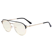 eyekeeper.com Double Bridge Blue Light Filter Eyeglasses LX19027-BB40 Eyeglasses White Smoke Black / without magnification,Blue / without magnification,Red / without magnification