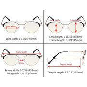 eyekeeper.com Double Bridge Blue Light Filter Eyeglasses LX19027-BB40 Eyeglasses White Smoke Black / without magnification,Blue / without magnification,Red / without magnification