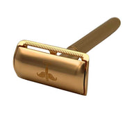 Shave Essentials Double-Sided Safety Razor V2 Razors & Razor Blades White Smoke GOLD