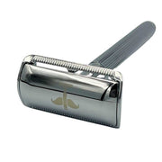 Shave Essentials Double-Sided Safety Razor V2 Razors & Razor Blades White Smoke SILVER