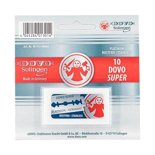 Dovo Dovo Super Razor 10 Blades for Safety Razor Platinum Stainless Solingen Germany Safety Razor Blades Light Gray